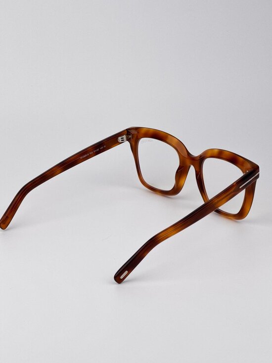 Tom Ford Women’s Eyeglasses Blonde Havana Square FT5880-B 053 Blue Light Block main image 7